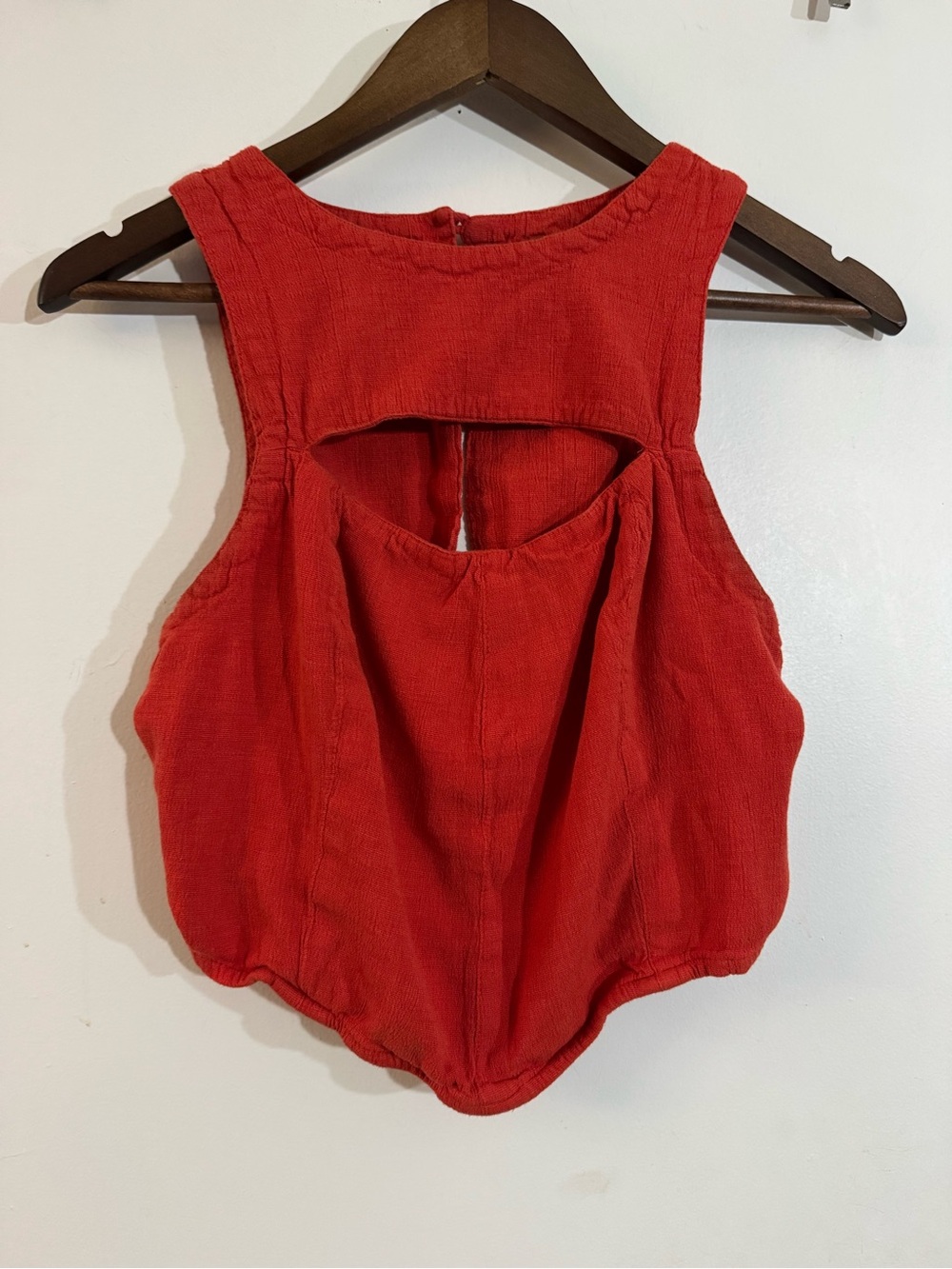 Free People Bright Red Sleeveless Top